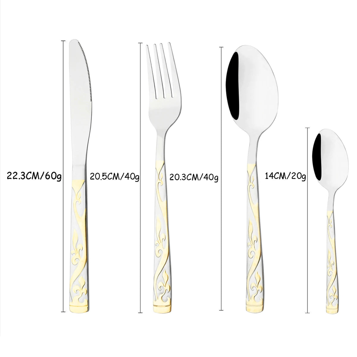 Snplowum Stainless Steel Flatware Set Dinnerware Silverware