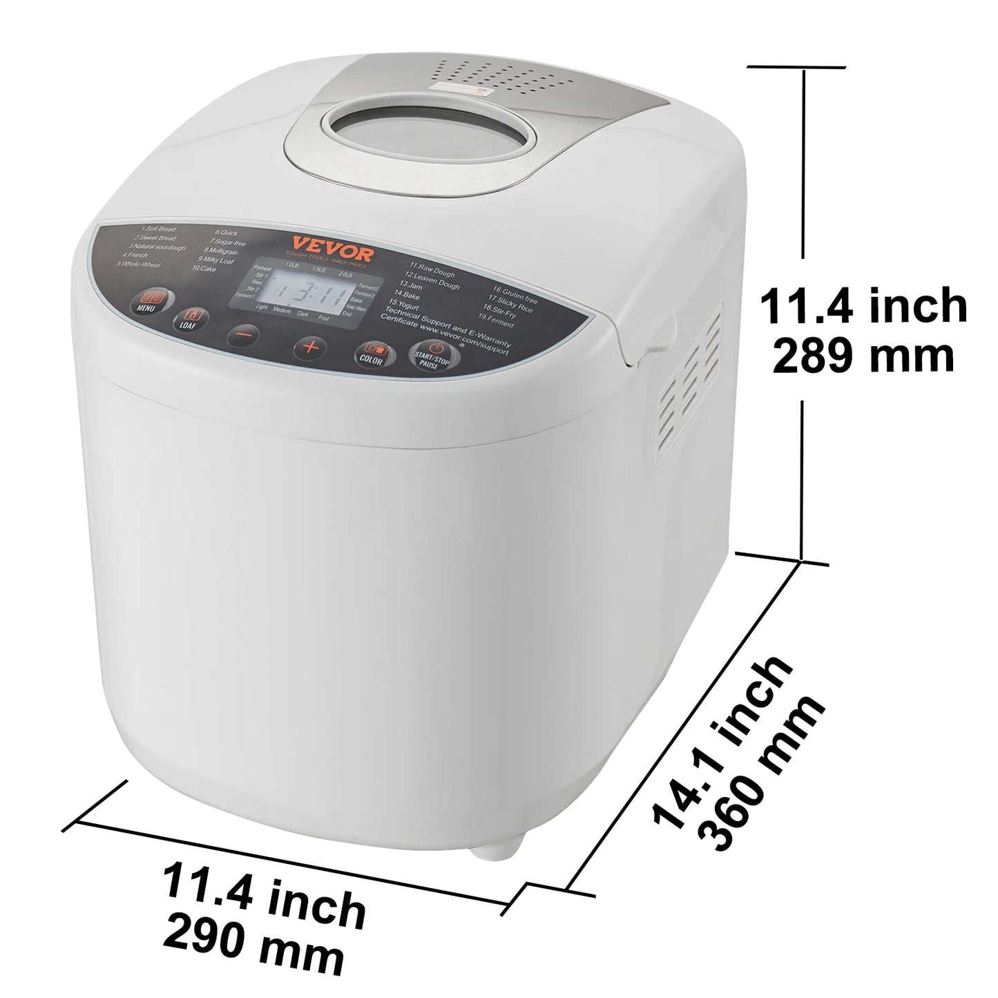 Bread Maker Bread Maker Machine 15-in-1 Dough Machine