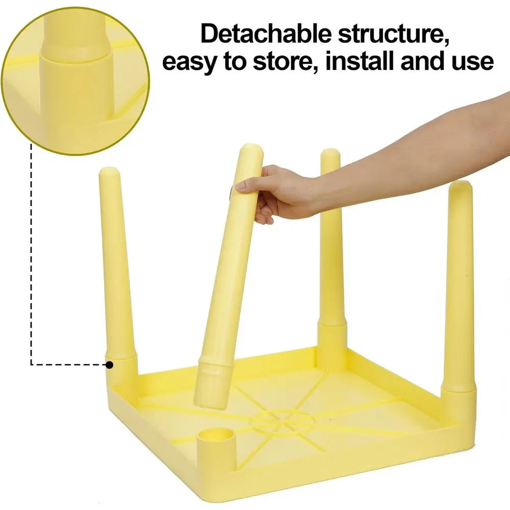 LISM Kids Plastic Table and Four Chairs Set for Playroom