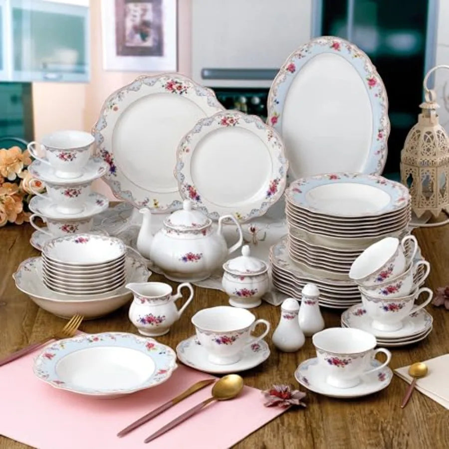 Bone China Dinnerware Set Service for Eight