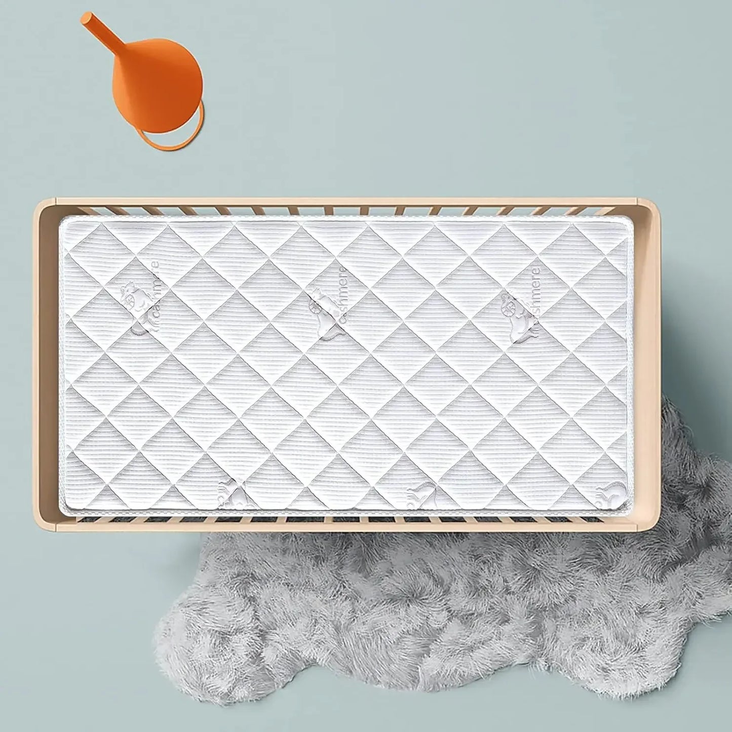 Premium Crib & Toddler Mattress,100% Knitted Fabric, Premium Fleece Surface-Hypoallergenic, 5" Thick Firm Soft Crib Mattress