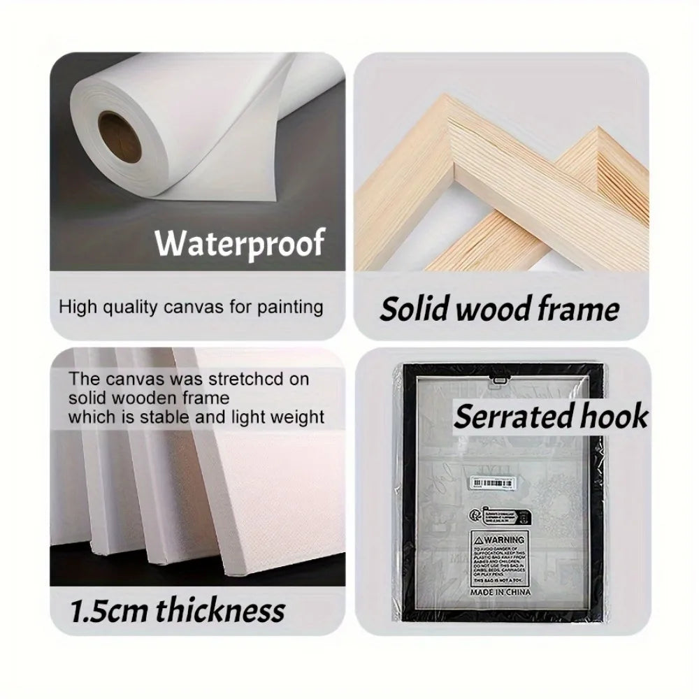 Cellist Canvas Art Print Pine Frame Modern Musician Wall Decor