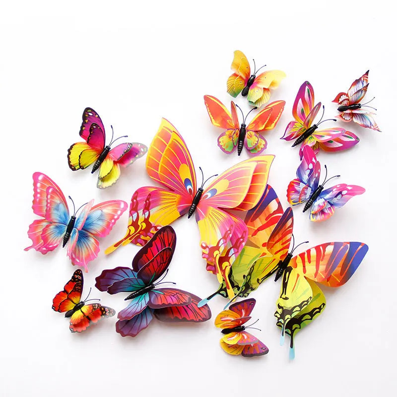 3D Layer Butterfly Wall Stickers For Living Room Decor