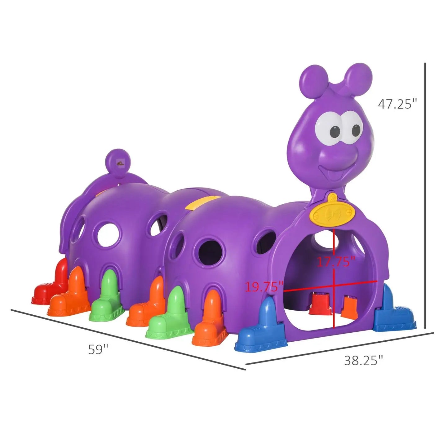 Jumbo Kids Tunnel Slide Indoor Outdoor Climbing Structure Playhouse for Preschool Home Playground Activities