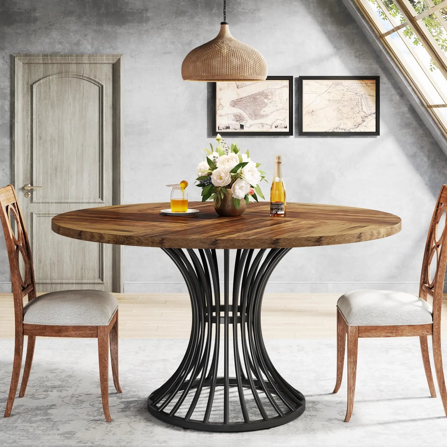 Tribesigns Round Dining Table For Modern Home Kitchen