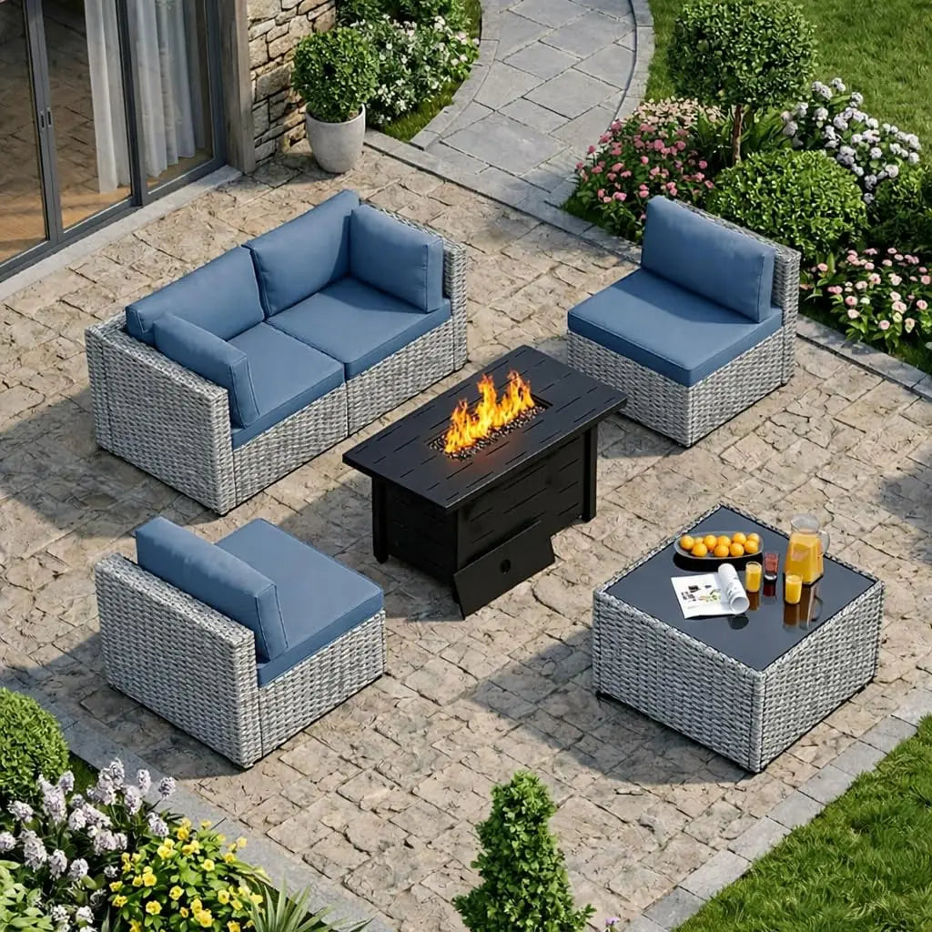 garden patio furniture set outdoor sofa chairs table modern design