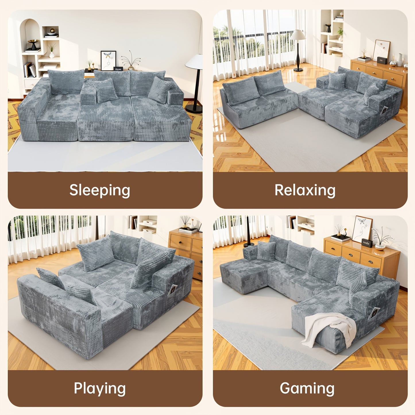 Cloud Shaped Frameless Beanbag Sofa For Living Room Lounge