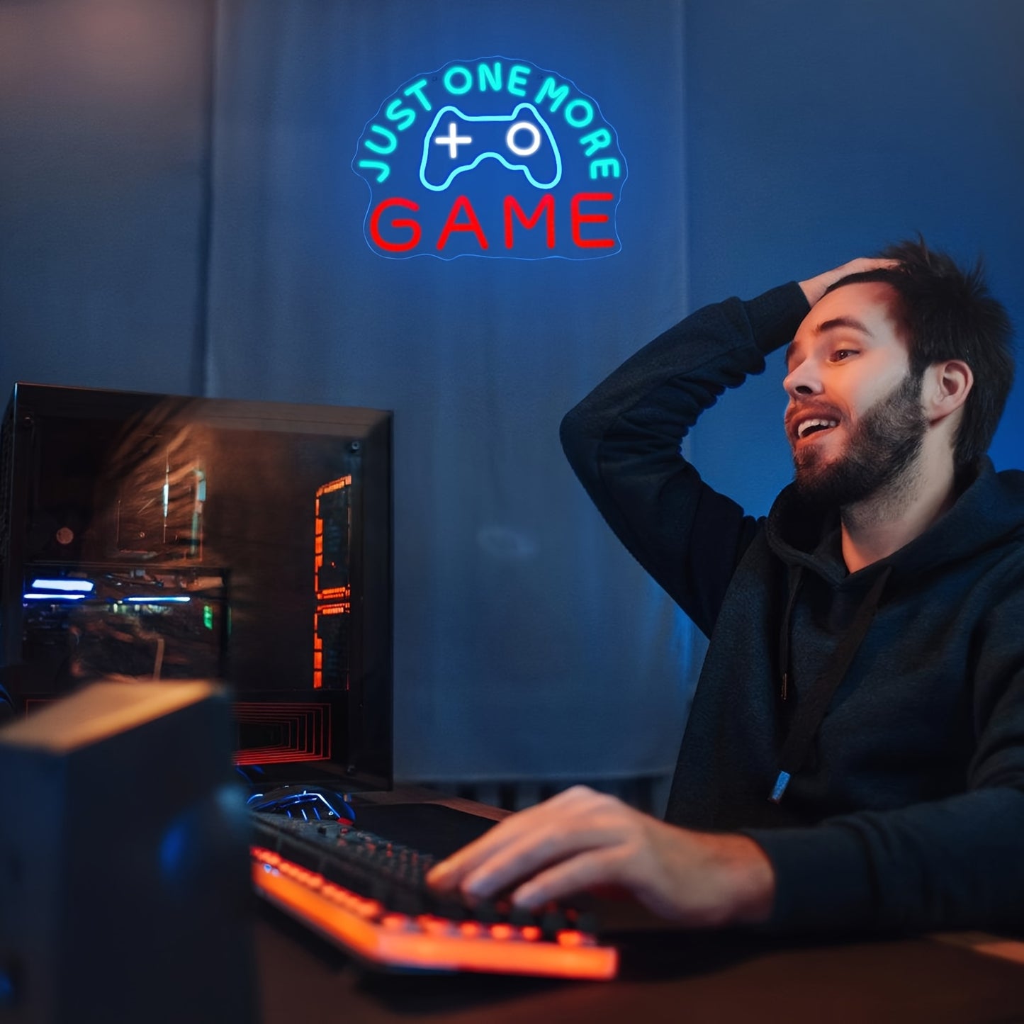 Just One More Game Neon Sign RGB LED Wall Lighting