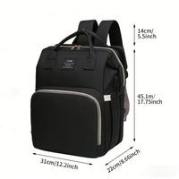 Multi-functional Diaper Bag Backpack | With Baby Carrier and Insulated Bottle Pocket, Large Capacity, Stylish, Polyester, Zipper Closure, Adjustable Shoulder Straps