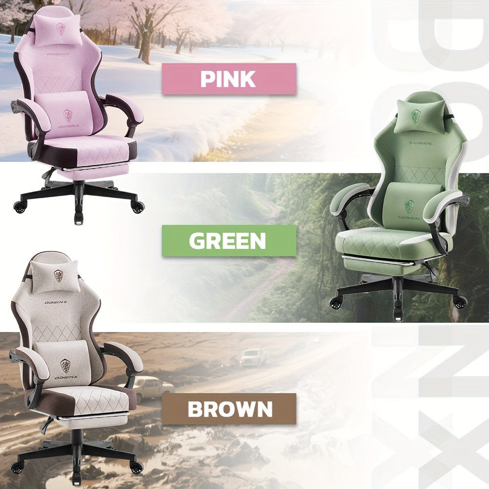 Gaming Chair With Breathable Fabric And 300 Lbs Weight Capacity