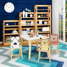 Kids Table And Chair Set With Animal Theme Wood Furniture
