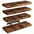 LDQ Rustic Floating Shelves With Hidden Brackets For Wall Decor