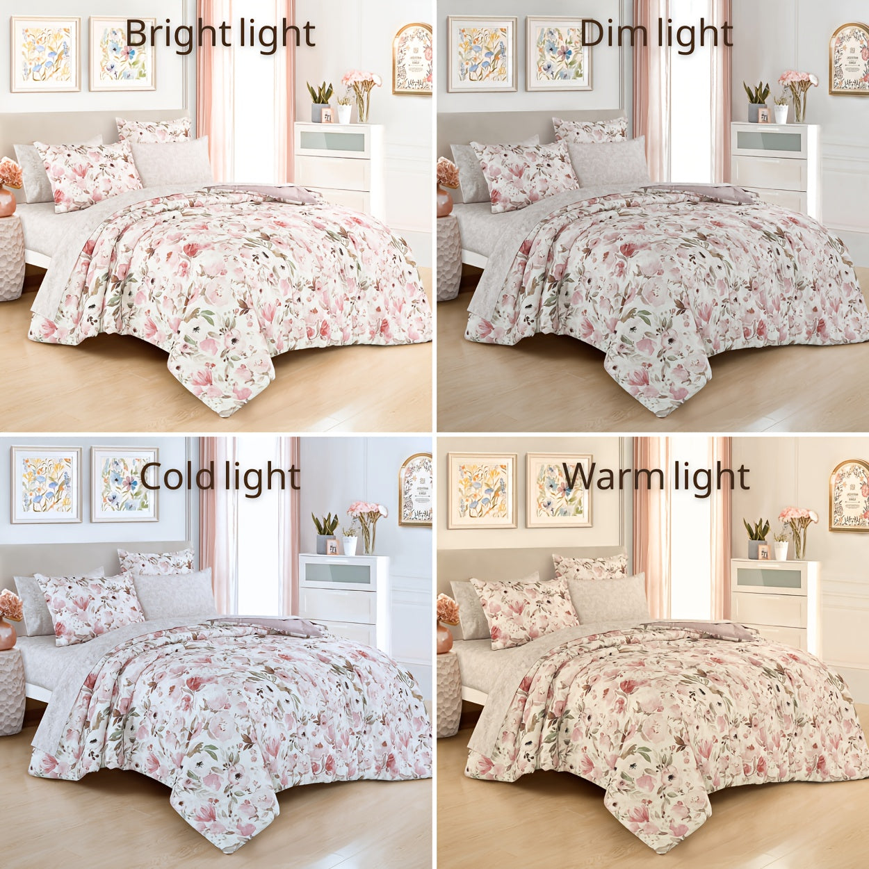 Floral Bed In Bag 7 Piece Premium Comforter Sheet Set