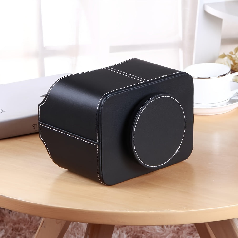 MILITWO 360 Degree Swivel Remote Holder Compartments PU Leather Organizer