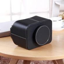 MILITWO 360 Degree Swivel Remote Holder Compartments PU Leather Organizer