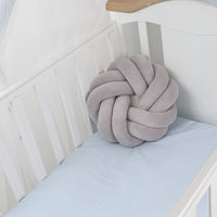 Handmade Woven Round Knot Lumbar Pillow Decorative Cushion