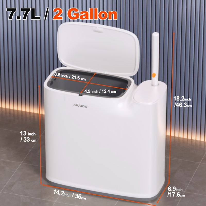 JOYBOS 2-In-1 Trash Can With Toilet Brush And Brush Head