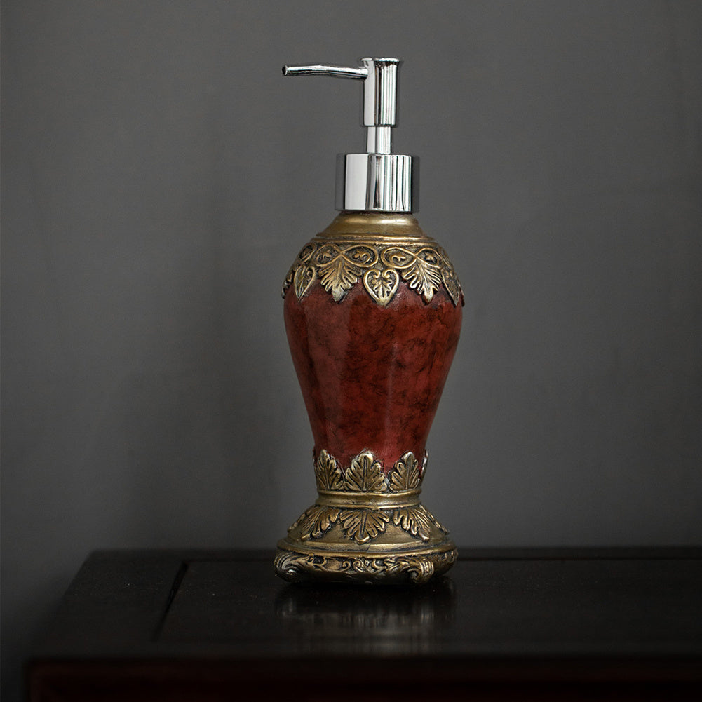 Retro Agate Bottles Dispenser With Rustproof Pump For Oils