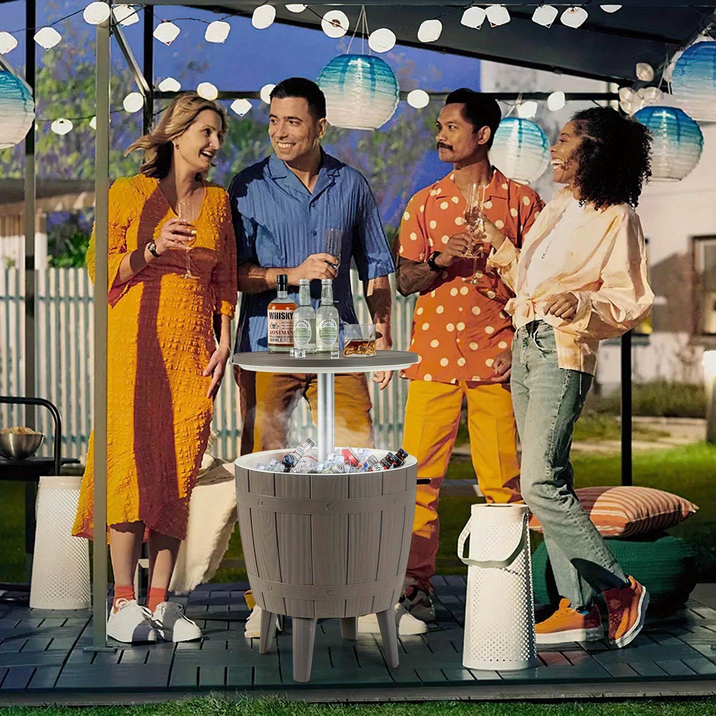 MULTIGOT Heavy Duty Cooler Bar Table ThreeInOne Convertible Outdoor
