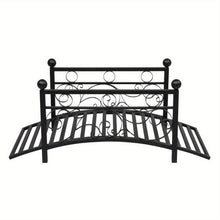 LEADZM Metal Garden Bridge Decorative Arch Walkway With Guardrails