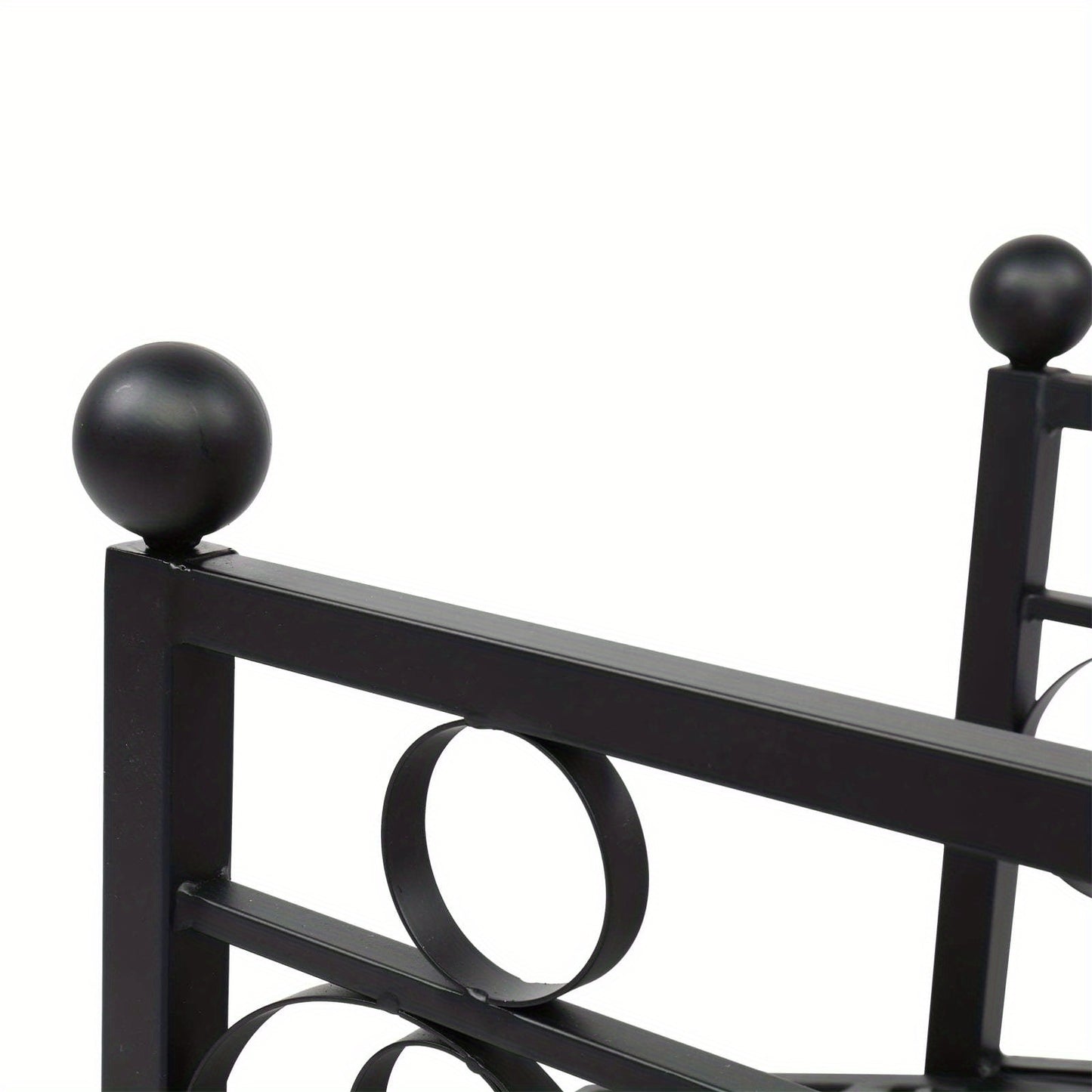 LEADZM Metal Garden Bridge Decorative Arch Walkway With Guardrails