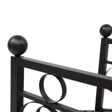 LEADZM Metal Garden Bridge Decorative Arch Walkway With Guardrails