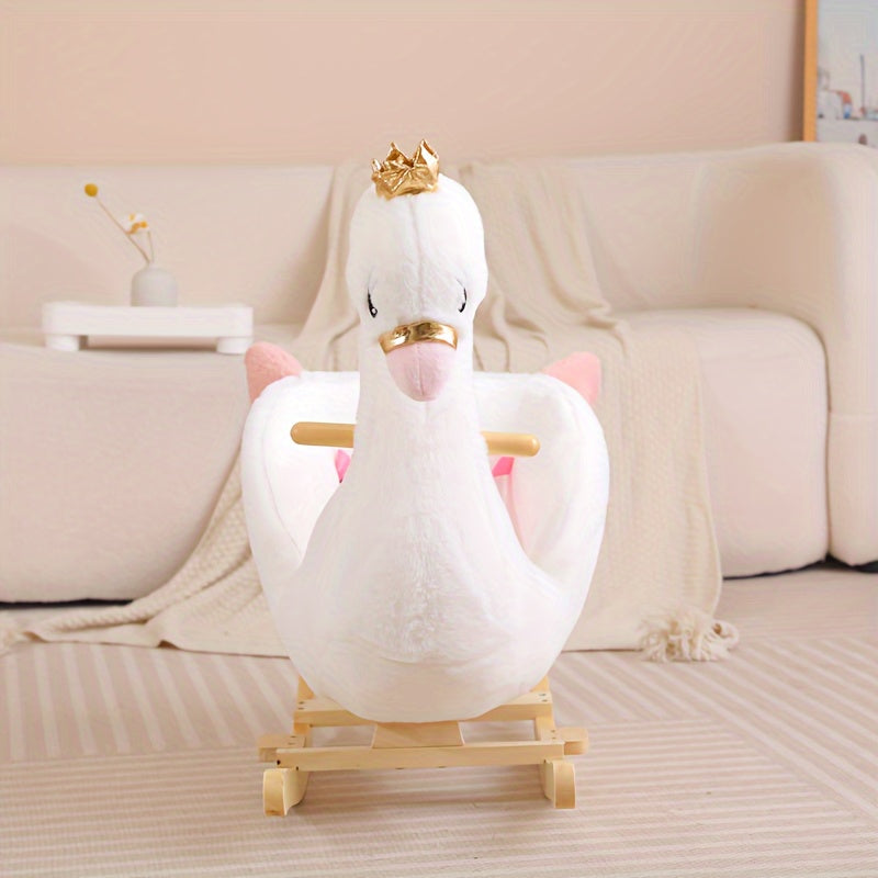 Swan Rocking Horse For Baby Use Home Outdoor Toy Gift