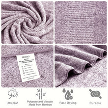 Bamboo Fiber Bath Towel Set 4 Pack Premium Soft Absorbent