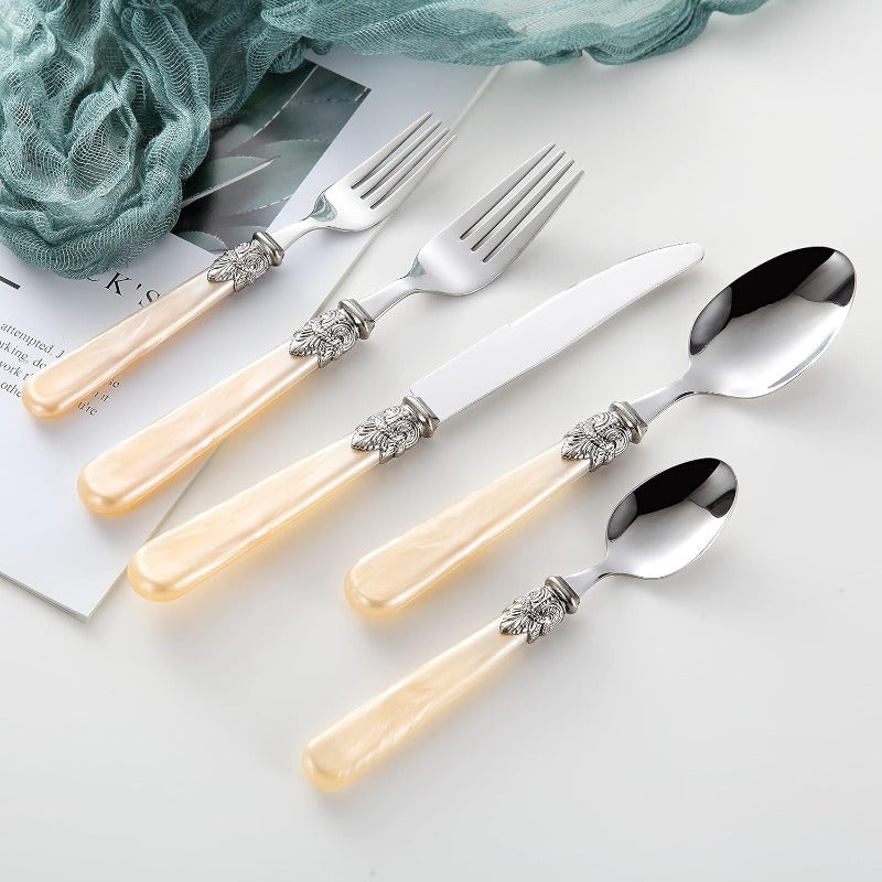 Reverie Stainless Steel Vintage Flatware Set Dishwasher Safe