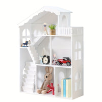 HILIROOM 3 Tier Freestanding Kids Bookshelf Dollhouse Storage