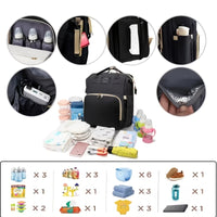 Multi-functional Diaper Bag Backpack | With Baby Carrier and Insulated Bottle Pocket, Large Capacity, Stylish, Polyester, Zipper Closure, Adjustable Shoulder Straps