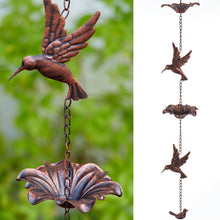 Metal Hummingbird Rain Chain for Durable Outdoor Garden Decor