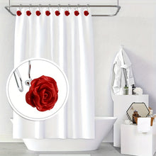 Resin Floral Shower Curtain Hooks Stainless Steel Double Hooks