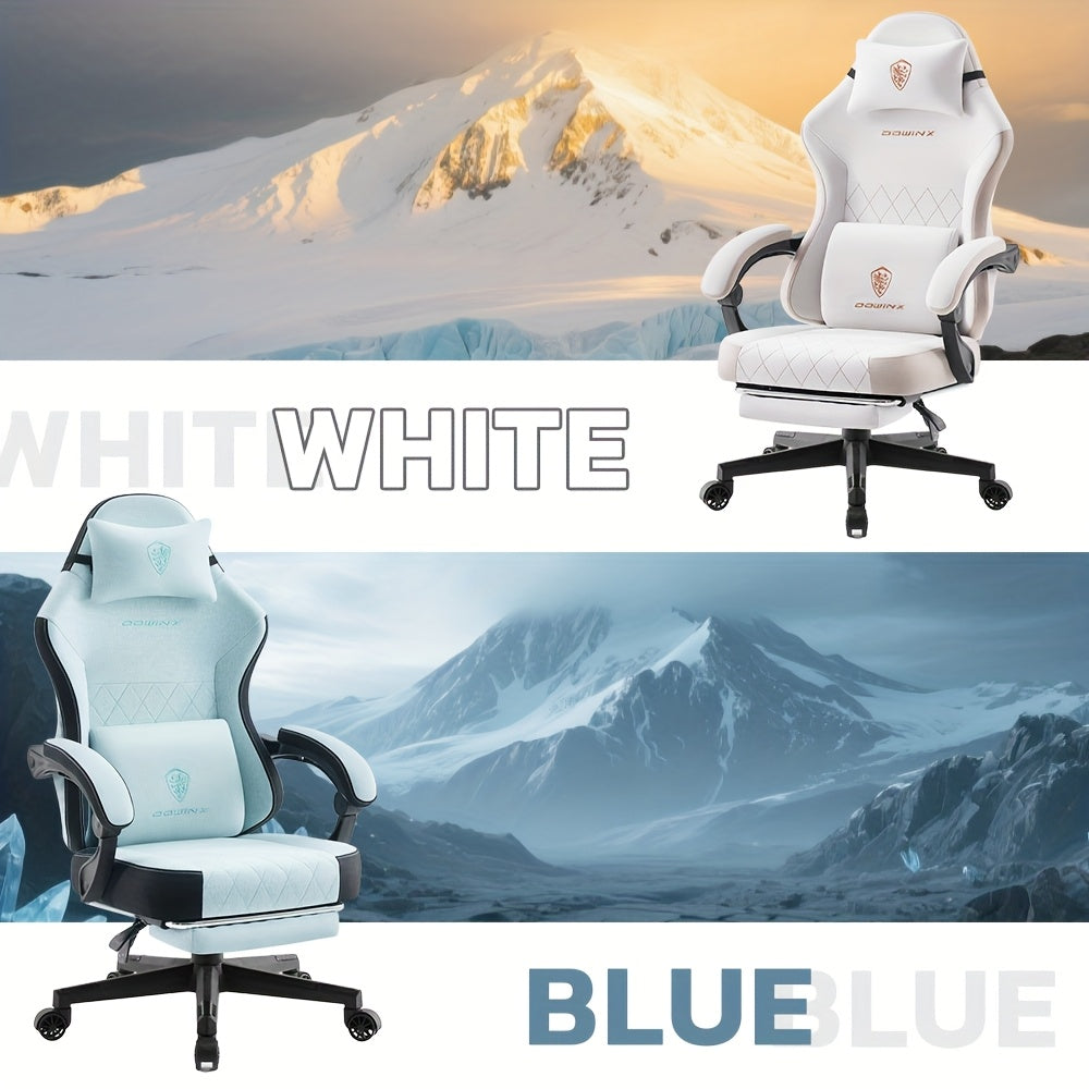Gaming Chair With Breathable Fabric And 300 Lbs Weight Capacity