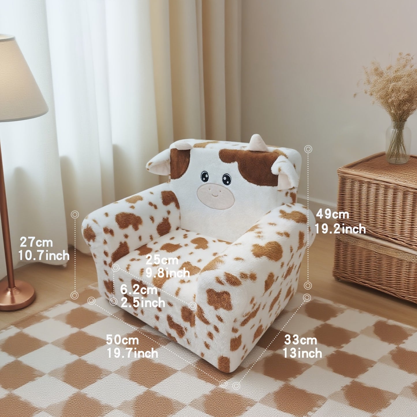 Kids Memory Foam Lounger Sofa With Machine Washable Cover