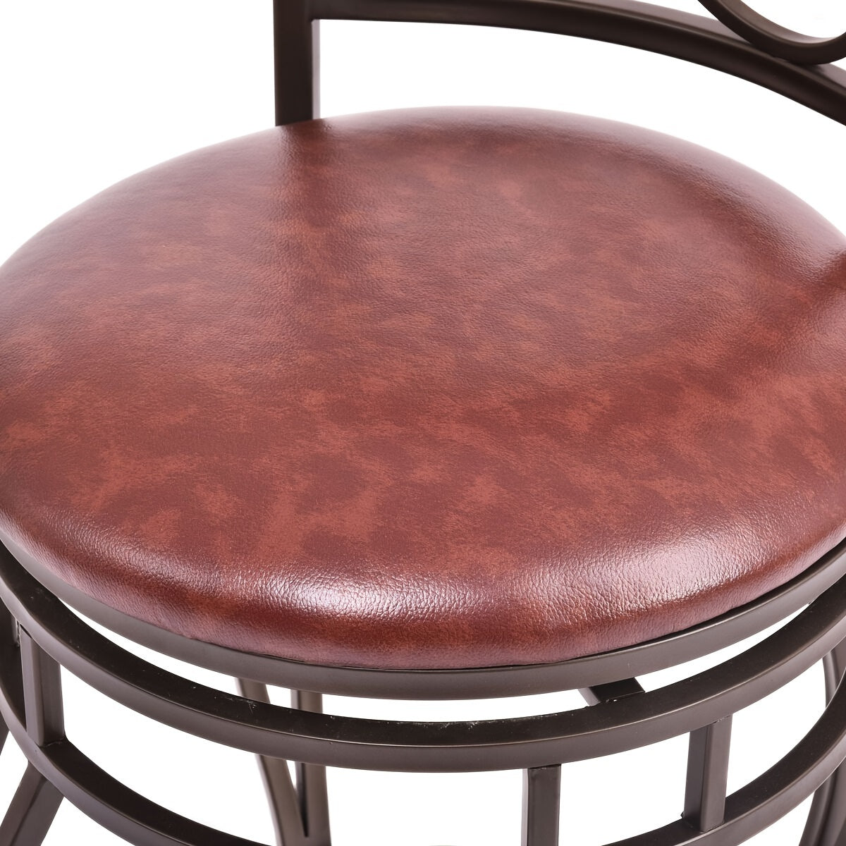 Costway Vintage Swivel Bar Stools Set With Padding