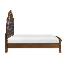 Elegant Upholstered Headboard With Intricate Carvings No Assembly Required