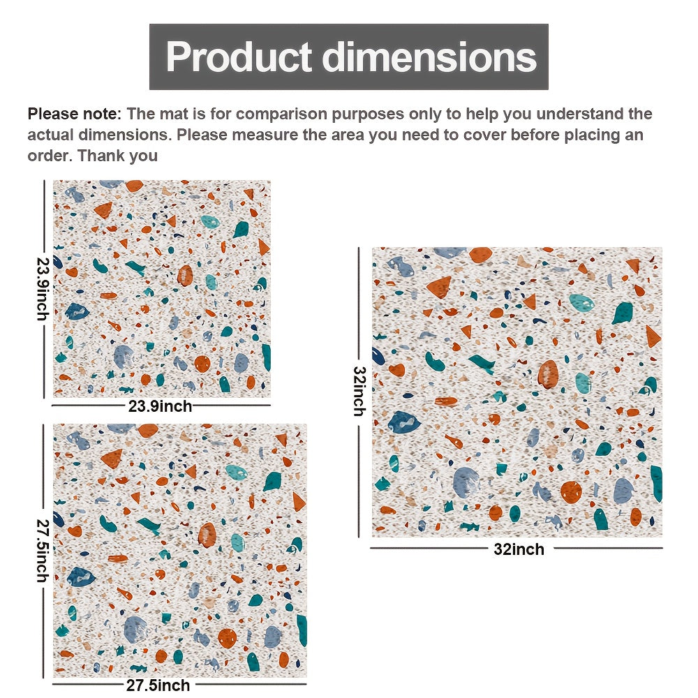 Daisy Pattern Shower Mat Anti Slip PVC Bath Rug Indoor
