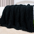 Carriediosa Handcrafted Chunky Knit Chenille Throw Blanket for Couch Sofa