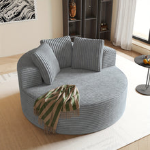 Corduroy Modular Sofa Bed With Built-In Pillows For Living Room