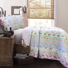 Lightweight Reversible Floral Bedspread Set Patchwork Cotton