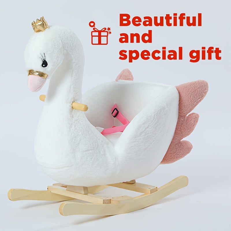 Swan Rocking Horse For Baby Use Home Outdoor Toy Gift