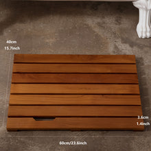 Solid Wood Non Slip Bathroom Mat For Shower And Bathtub