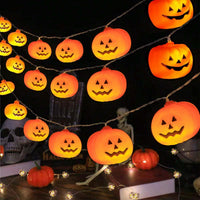 KEPABIGLE Halloween Pumpkin String Lights Battery Operated Party Decor