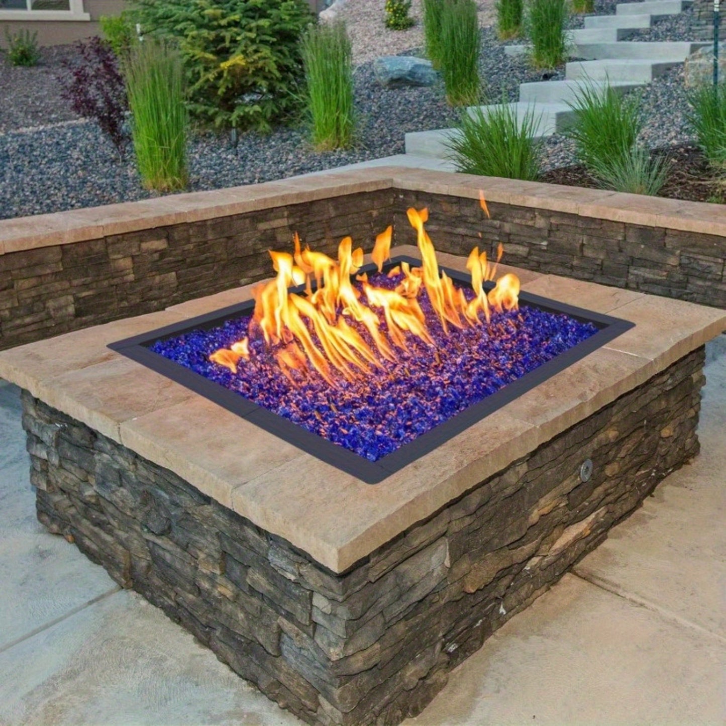 Durable Steel Fire Pit Insert For Outdoor Wood Burning