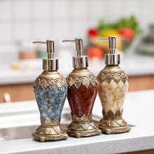 Retro Agate Bottles Dispenser With Rustproof Pump For Oils