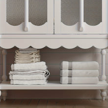 FUFU&GAGA Freestanding Bathroom Cabinet With Frosted Glass Doors