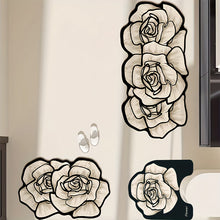 Elegant Floral Diatomite Bathroom Mat Set 3 Piece Non Slip