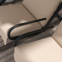 OUTSUNNY Patio Swing Chair With 2 Seats Cup Holders