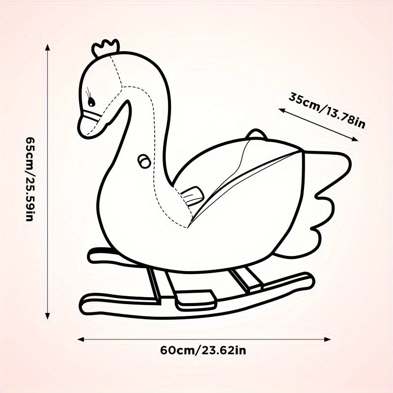 Swan Rocking Horse For Baby Use Home Outdoor Toy Gift